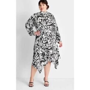 Kahlana Barfield Brown Asymmetrical A-Line Dress Size 2X